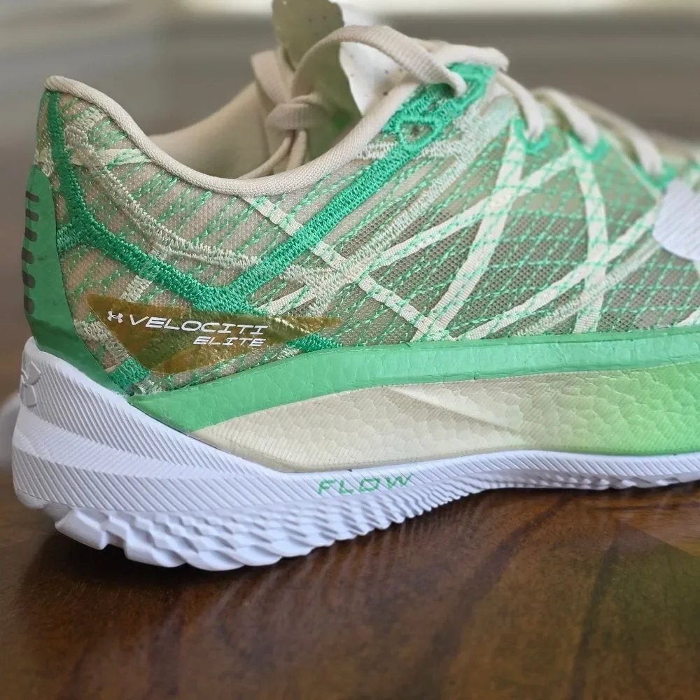 Under Armour Flow Velociti Elite 2 Running Shoes Women's 8.5 White Green 3027338